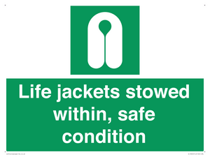 Life jackets stowed within